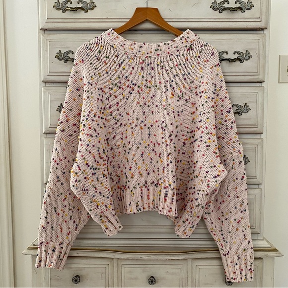 Vici Sweaters - Vici Confetti Open Back Sweater